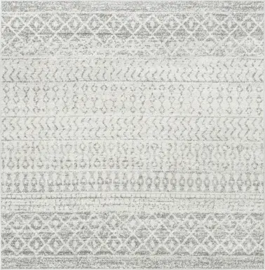 Chelsina I Light Gray 6' Square Rug