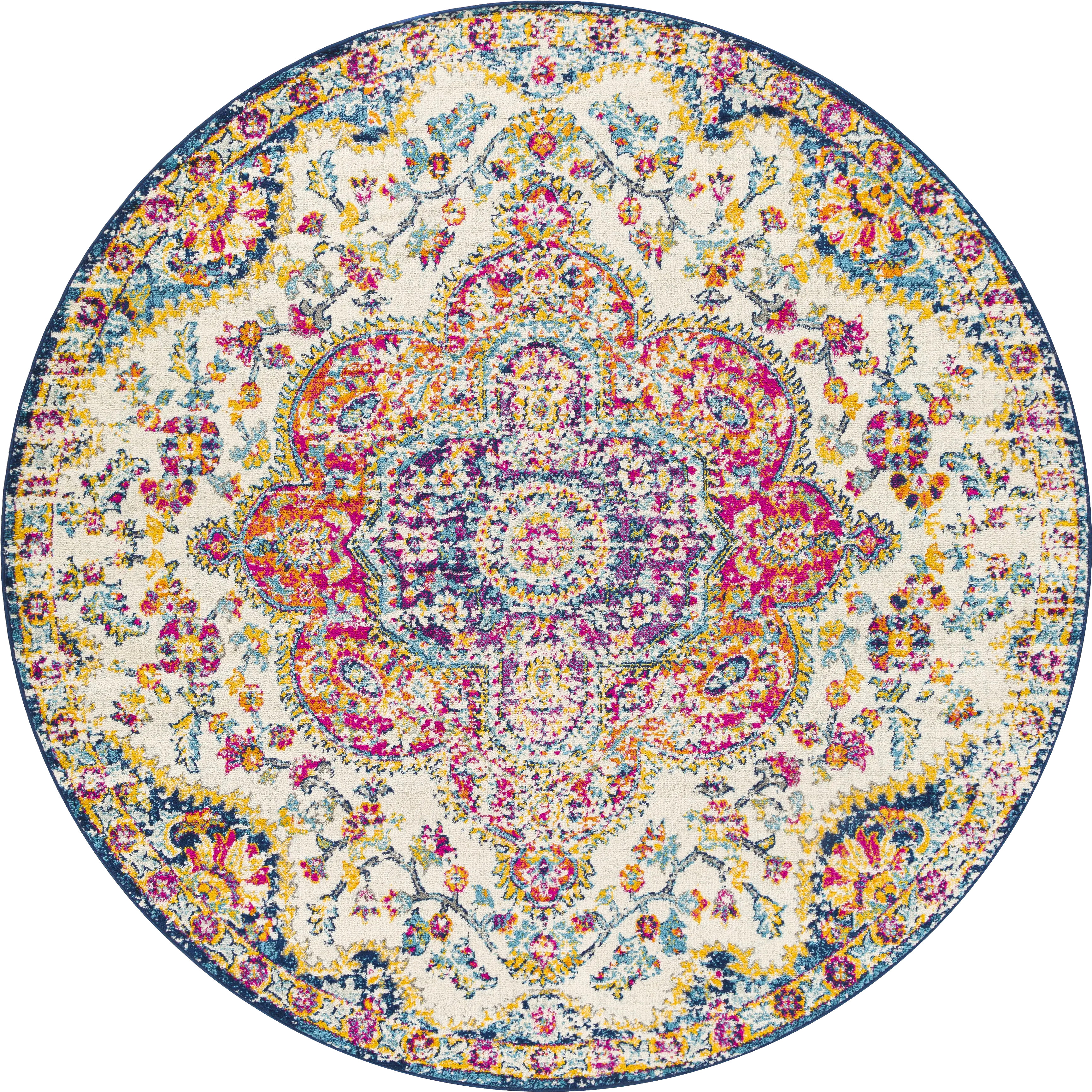 Chelsina II Multi 7'10 Round Rug - Thumbnail - Image 1