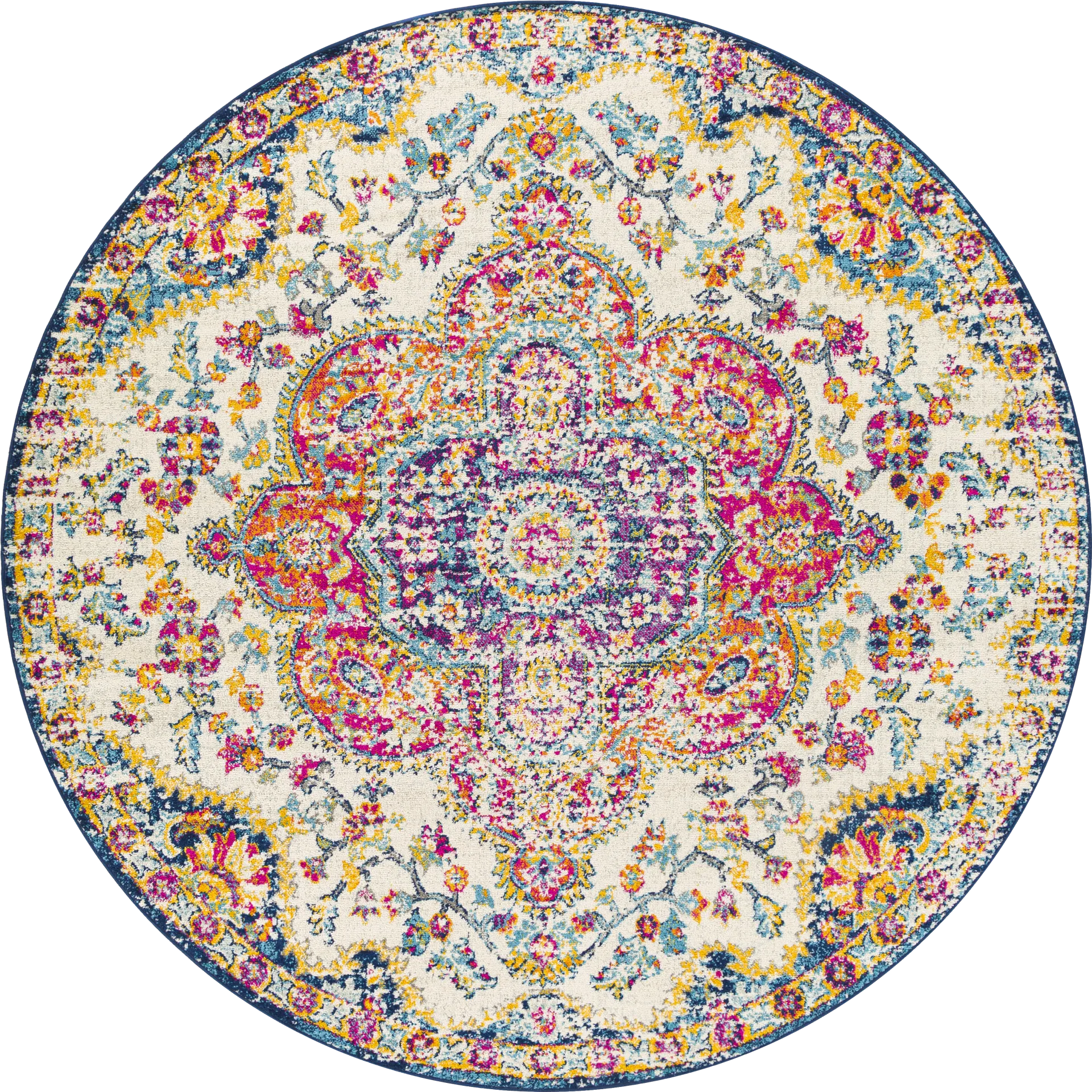 Chelsina II Multi 7'10 Round Rug - Image 1