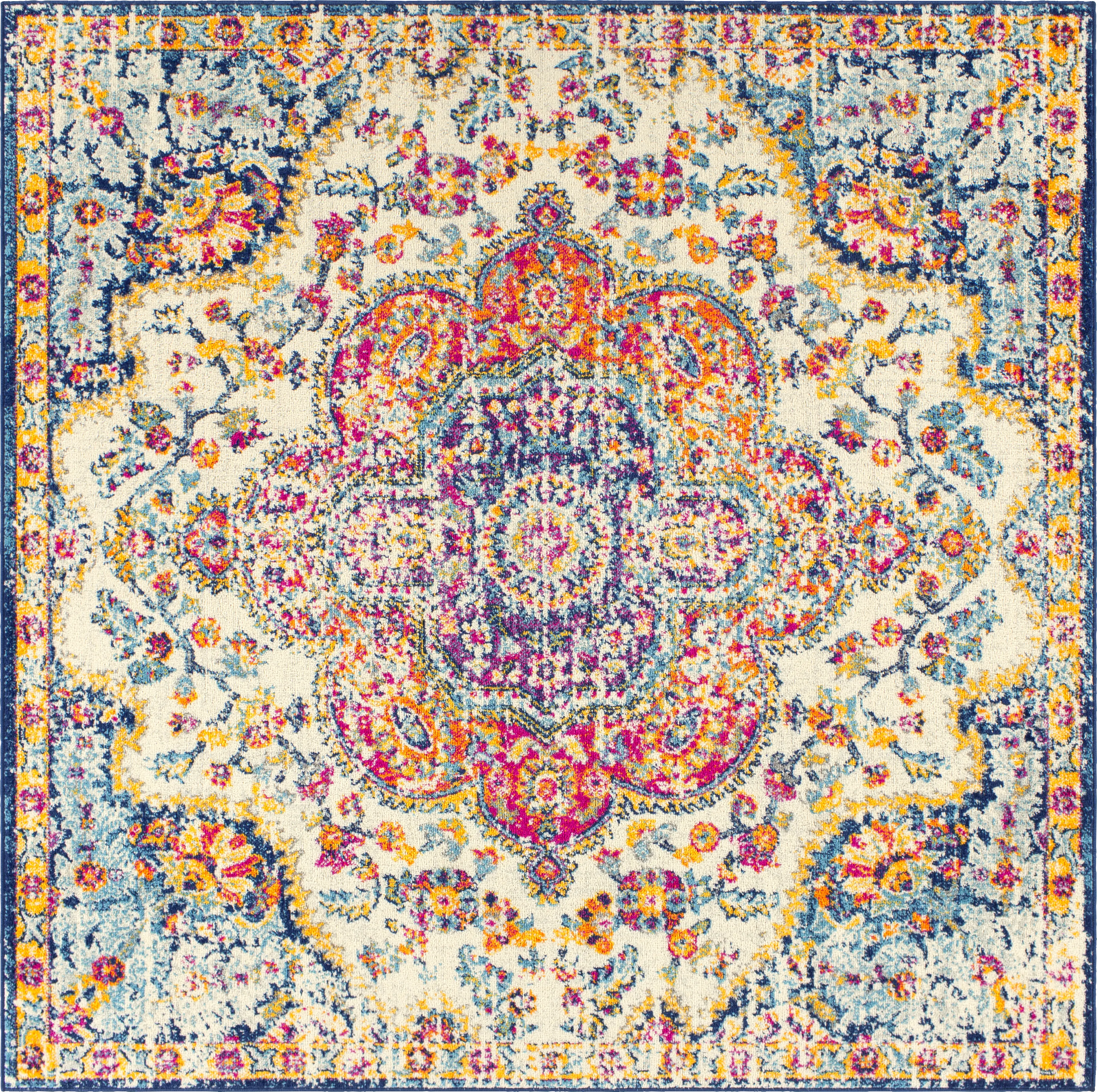 Chelsina II Multi 6'7 Square Rug - Thumbnail - Image 1