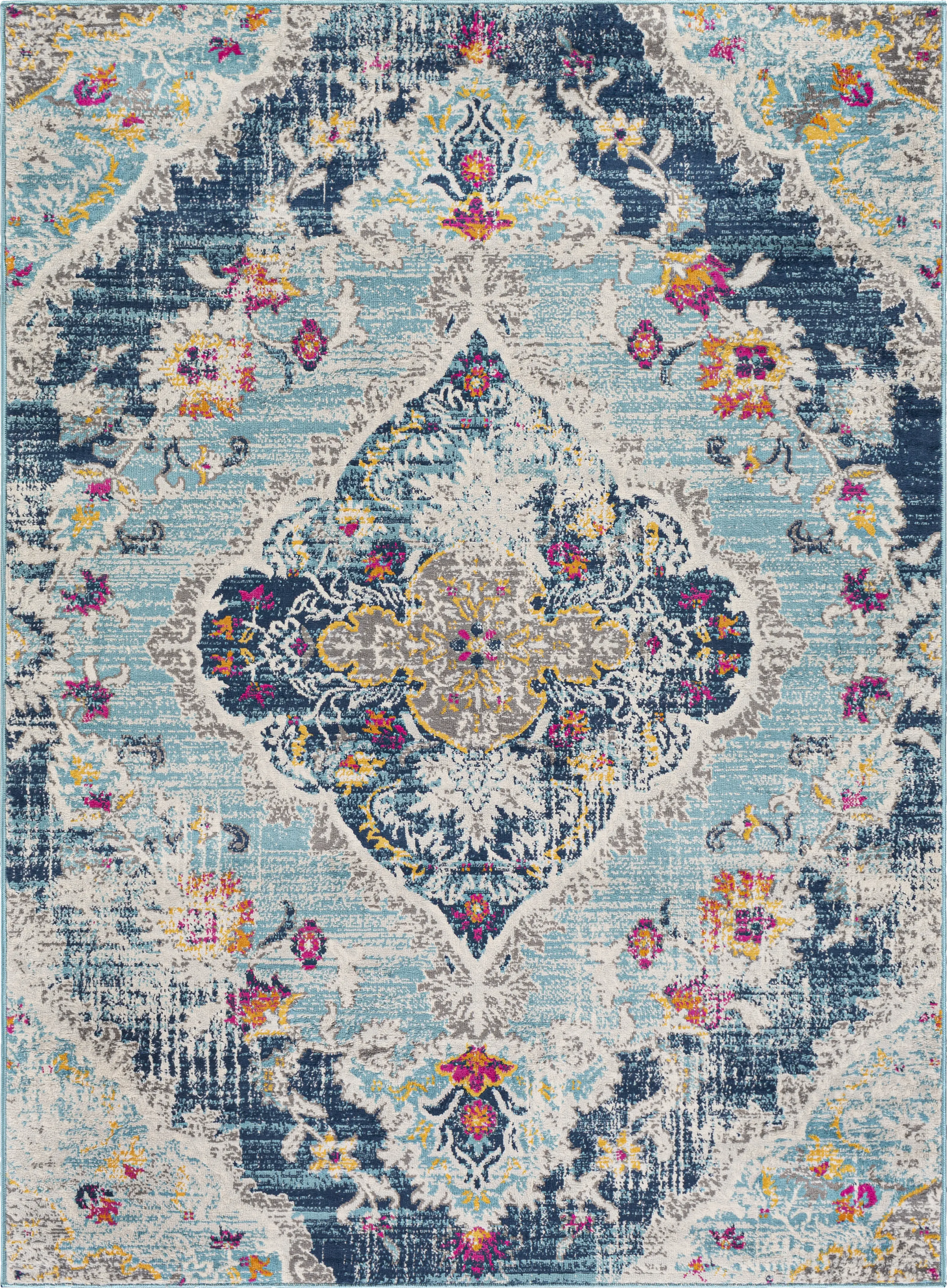 Loransa I Blue 6'7 x 9' Rug - Thumbnail - Image 1