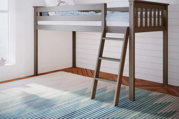 Kids Zahava Brown Twin Low Loft Bed