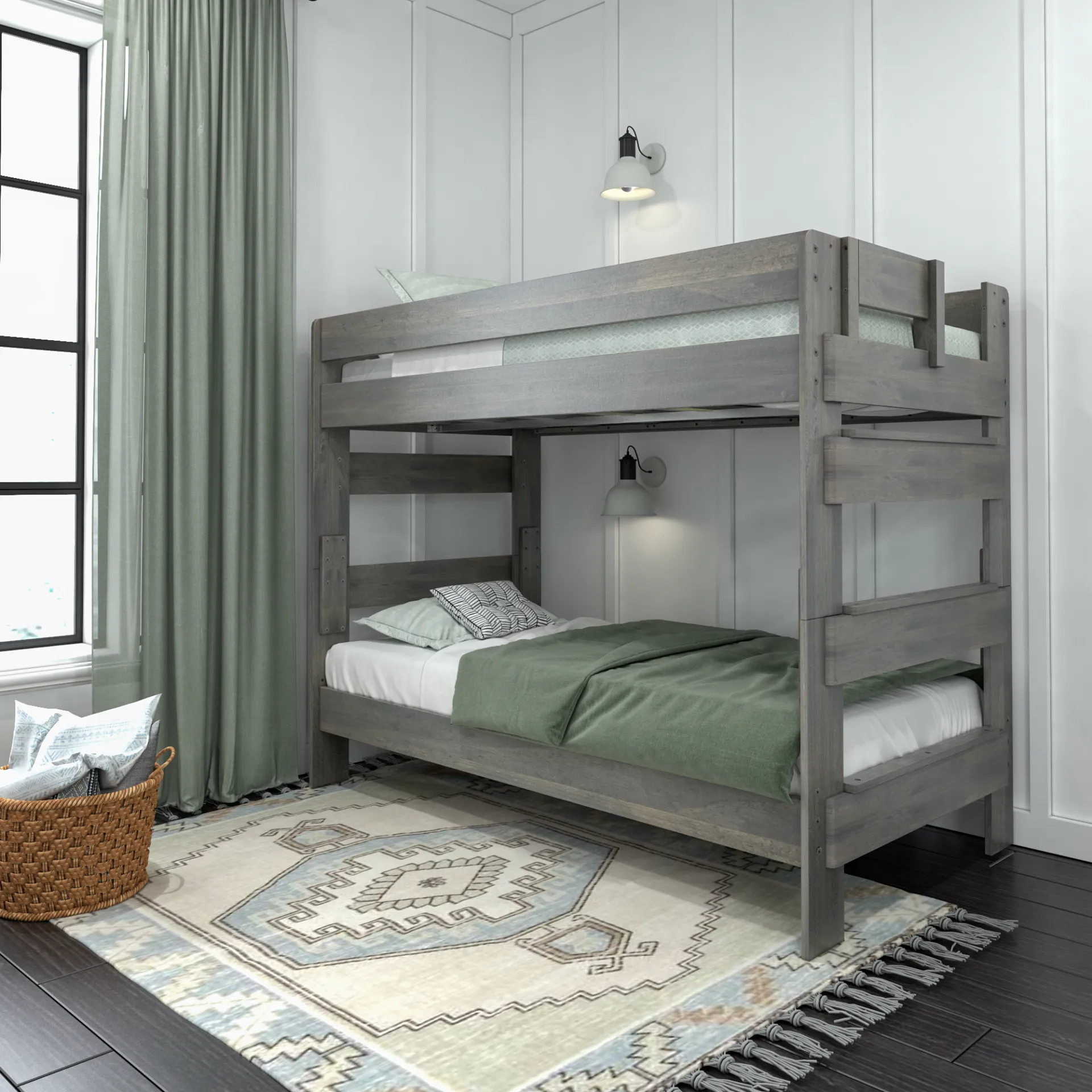 Kids Eastwick Gray Twin/Twin Bunk Bed - Image 2