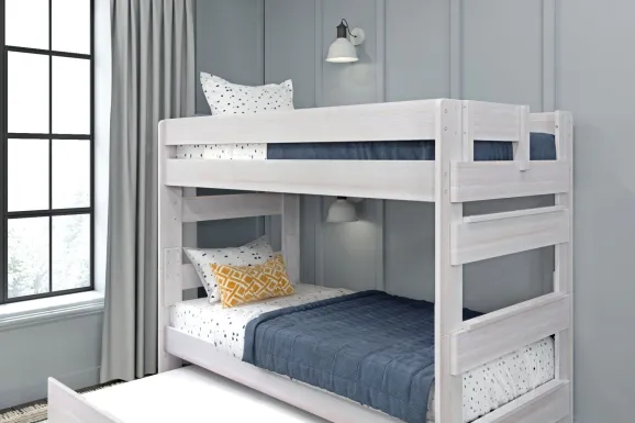 Kids Eastwick White Twin/Twin Bunk Bed with Trundle