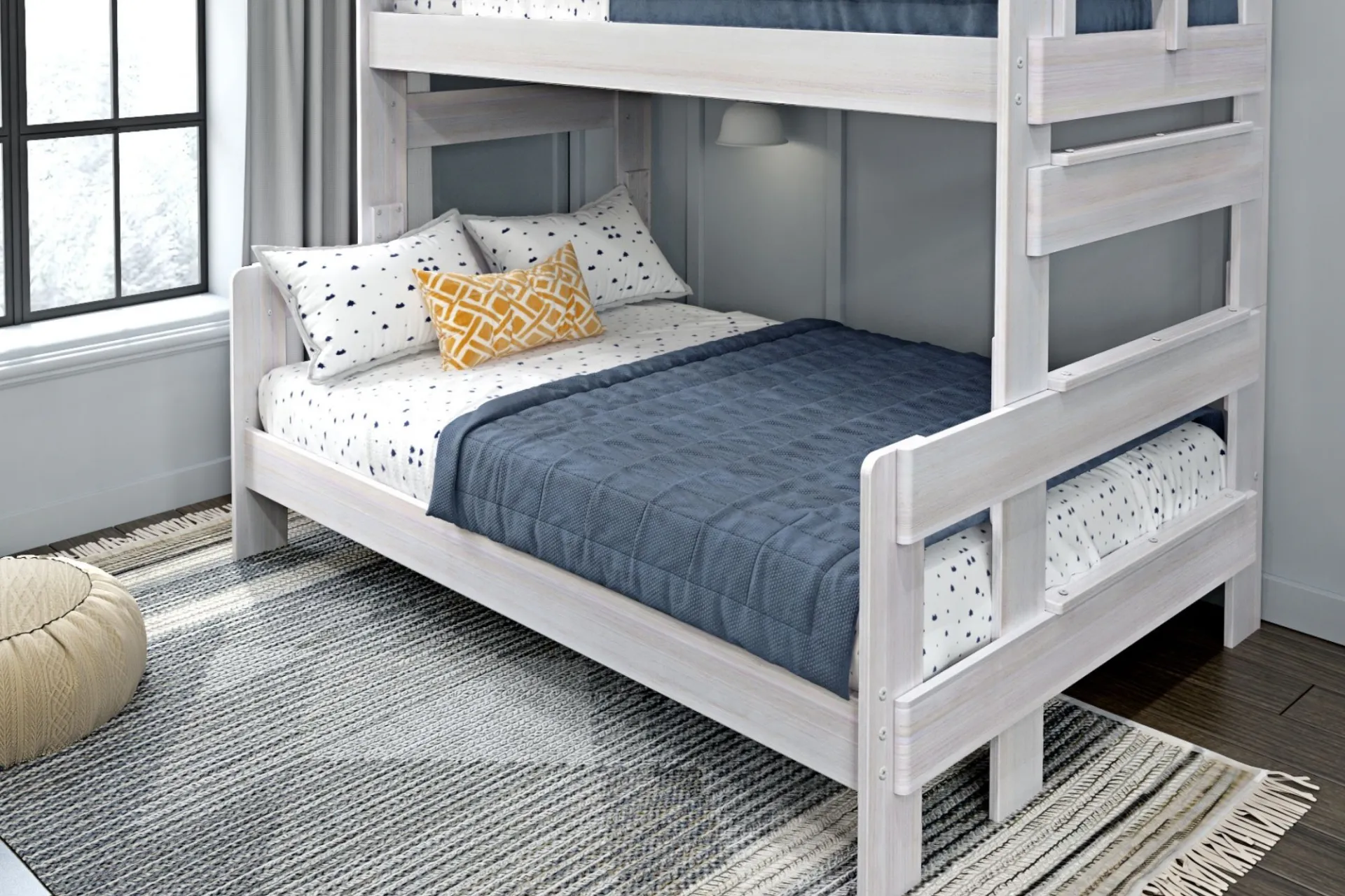 Kids Eastwick White Twin/Full Bunk Bed - Image 2