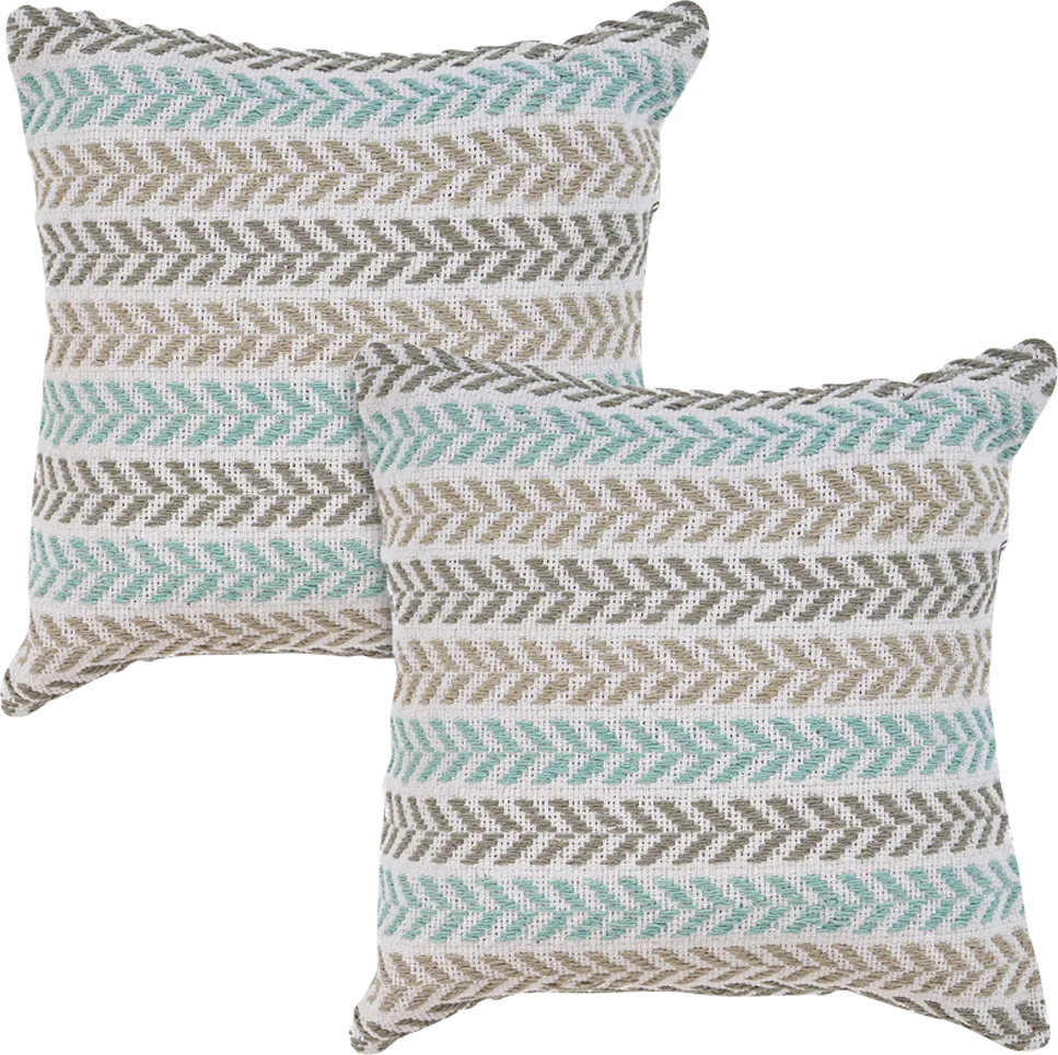 Istarie Turquoise Accent Pillow Set of 2 - Image 1