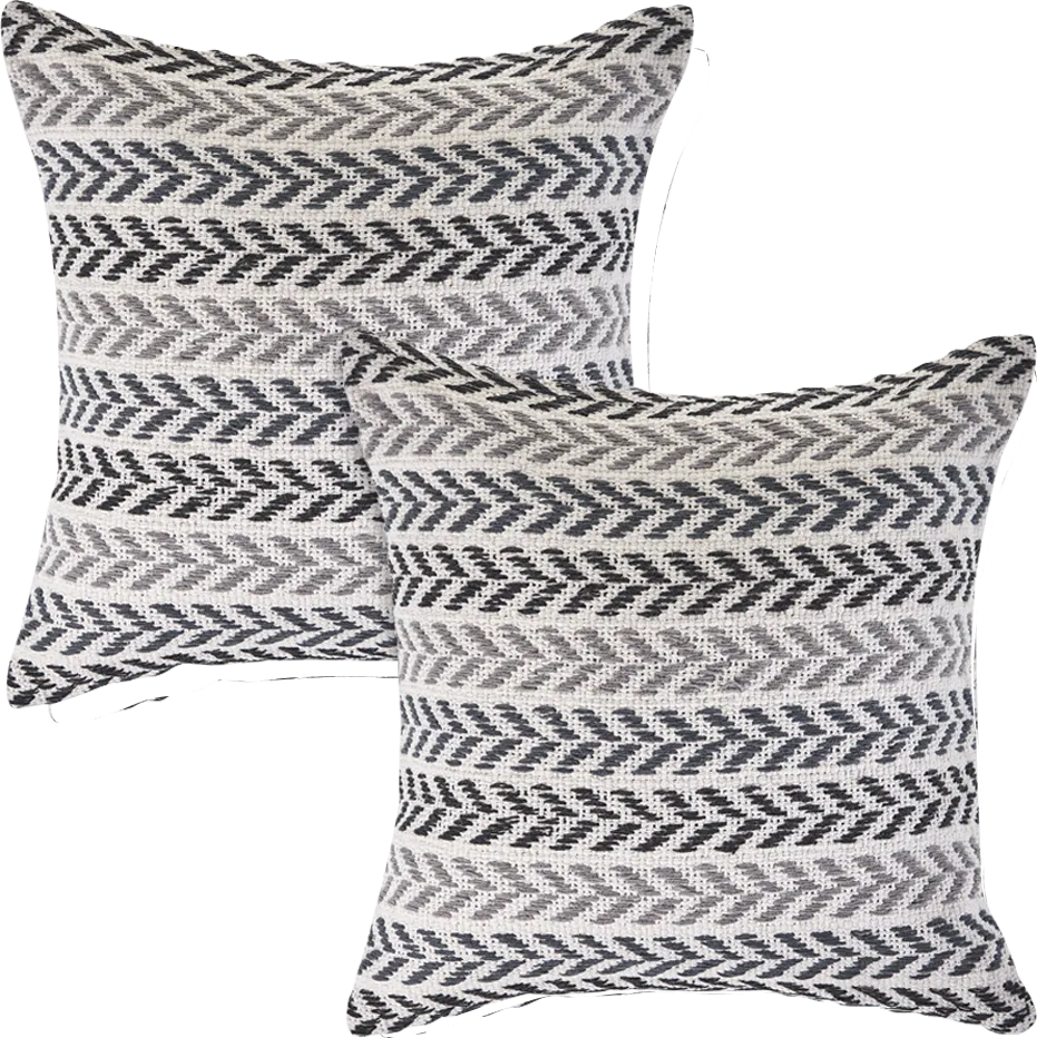 Istarie Charcoal Accent Pillow Set of 2 - Image 1