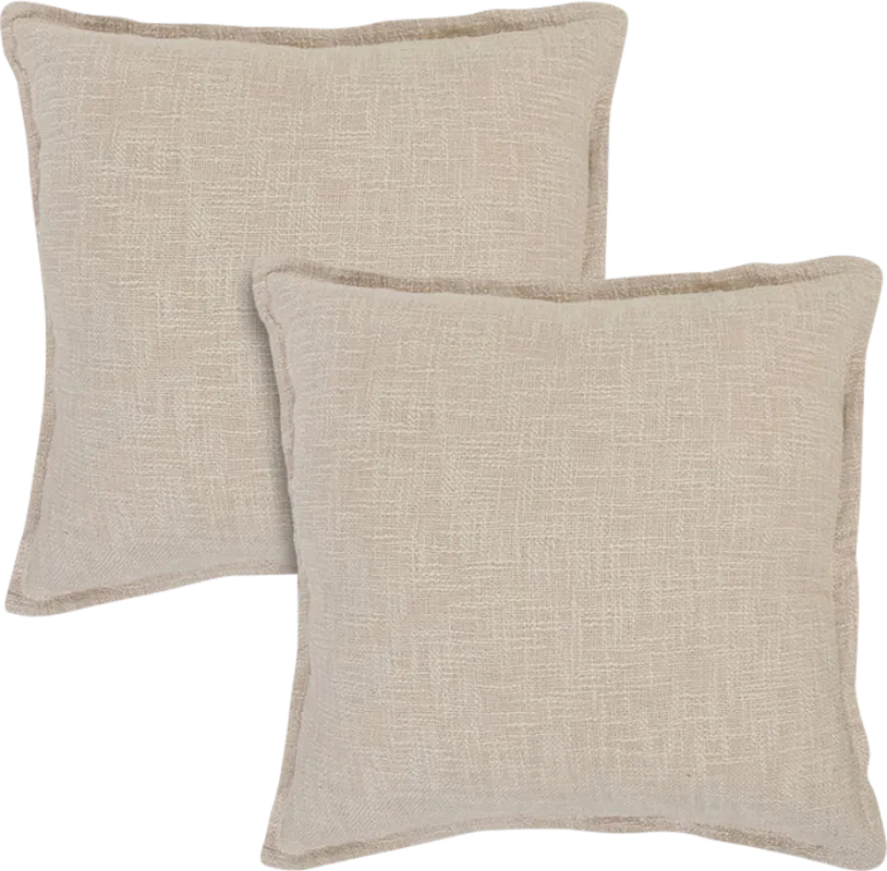 Melezio Beige Accent Pillow Set of 2