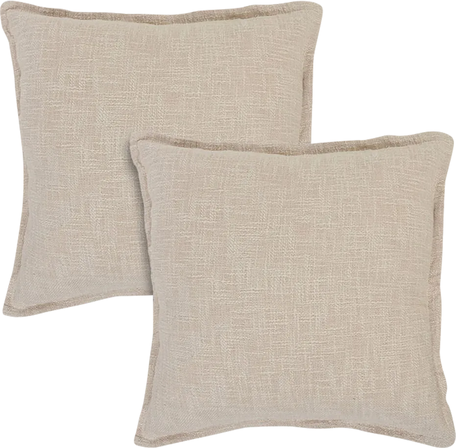 Melezio Beige Accent Pillow Set of 2 - Image 1