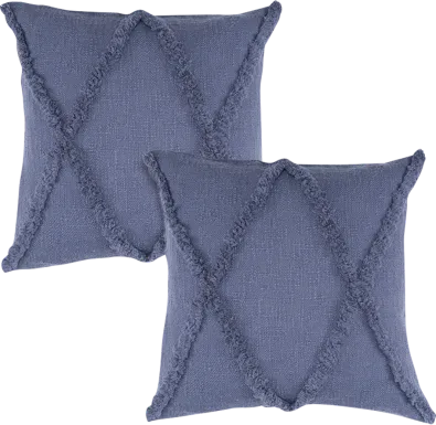 Rosellar Denim Accent Pillow Set of 2