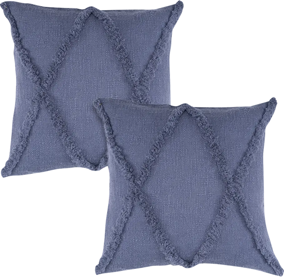 Rosellar Denim Accent Pillow Set of 2