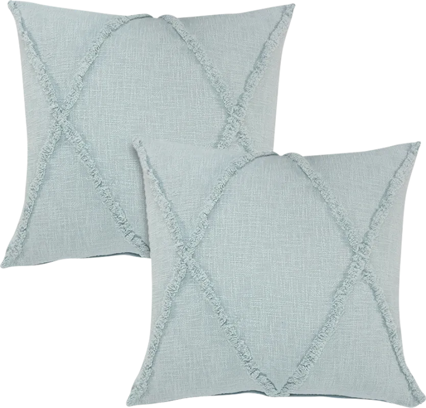 Rosellar Light Blue Accent Pillow Set of 2