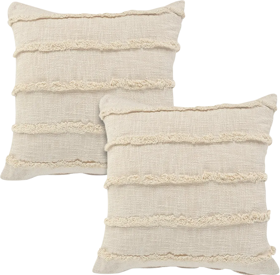 Lorelina Cream Accent Pillow Set of 2 - Image 1