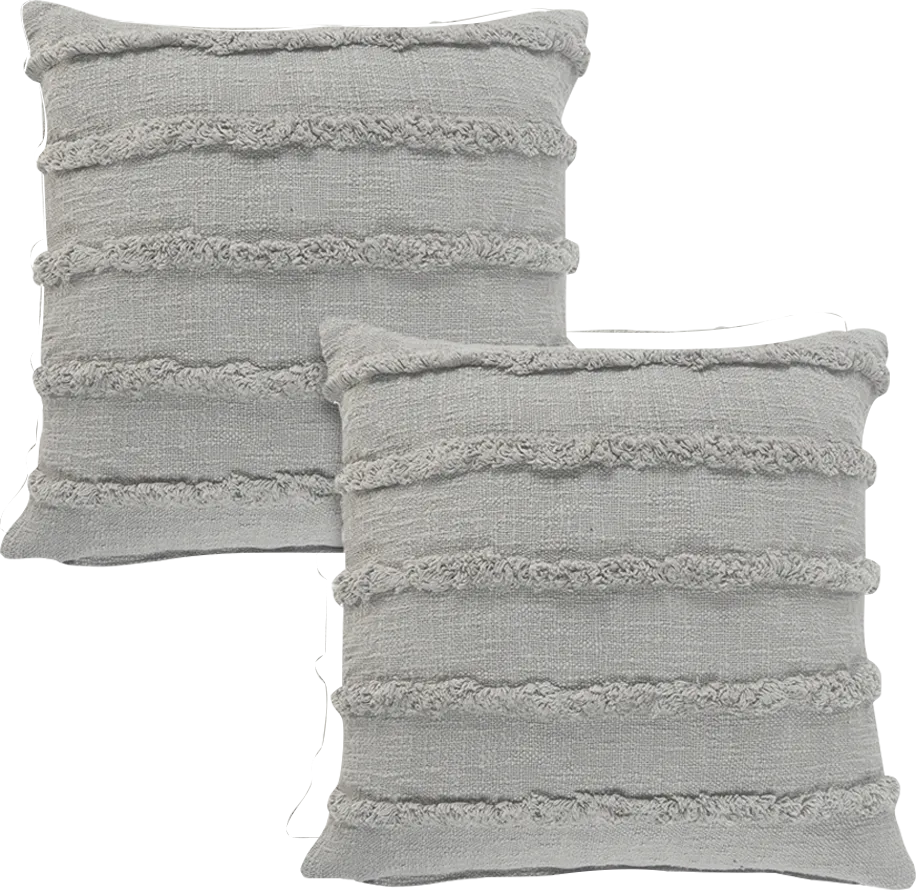 Lorelina Gray Accent Pillow Set of 2 - Thumbnail - Image 1