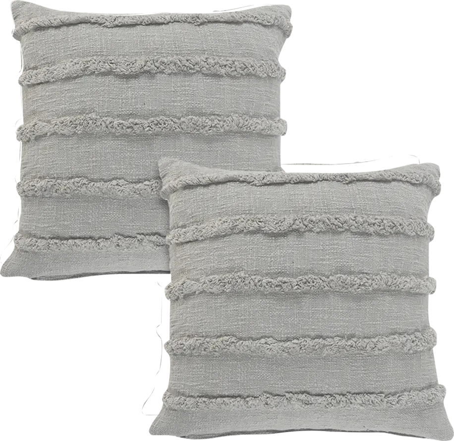 Lorelina Gray Accent Pillow Set of 2