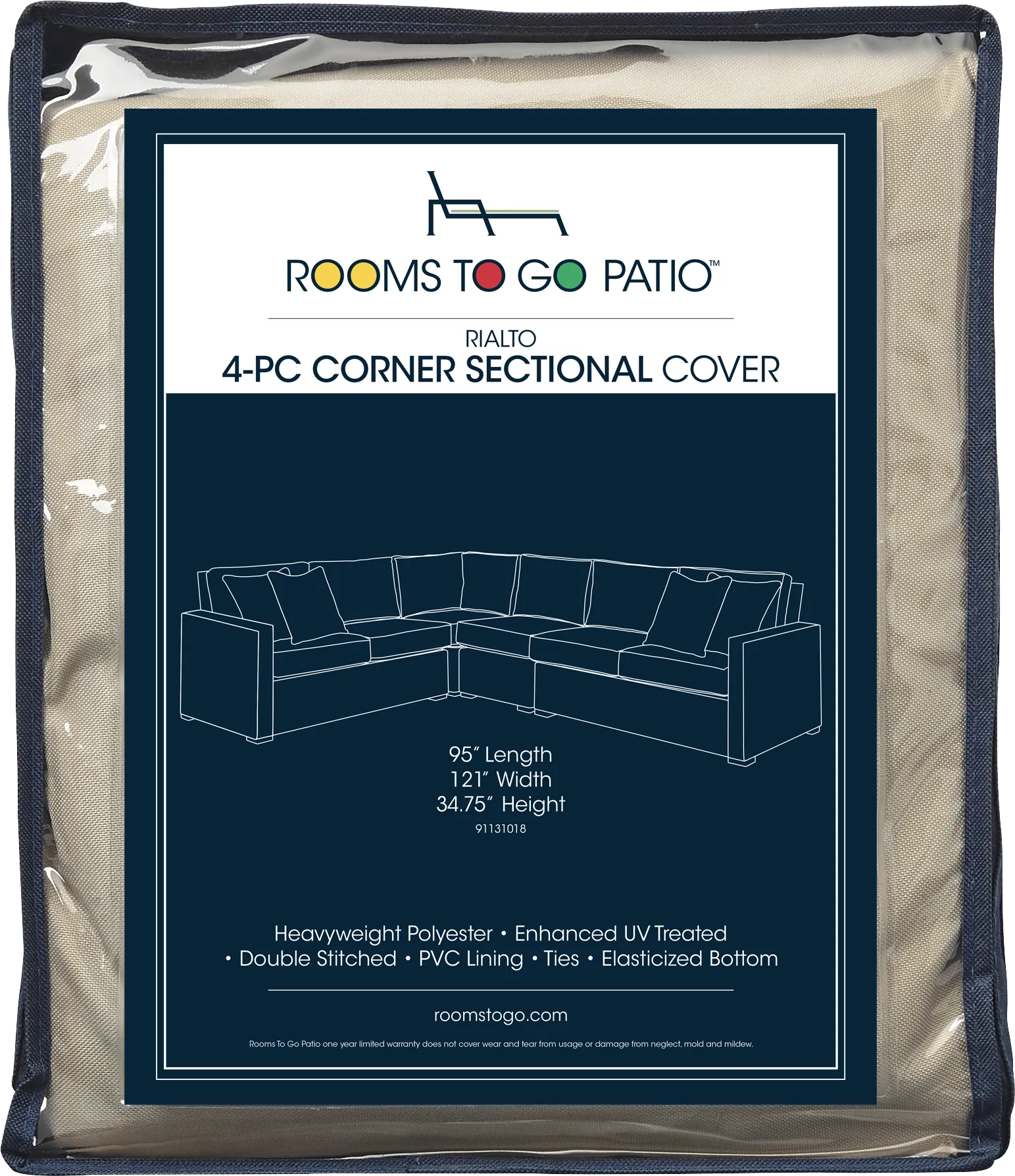 Rialto 4 Pc Patio Corner Sectional Cover - Thumbnail - Image 1