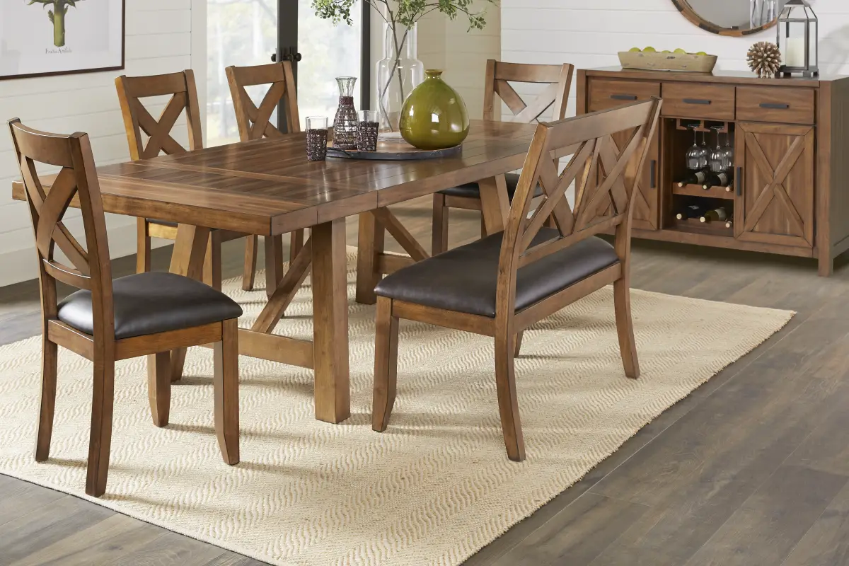 Acorn Cottage Brown 6 Pc Dining Room