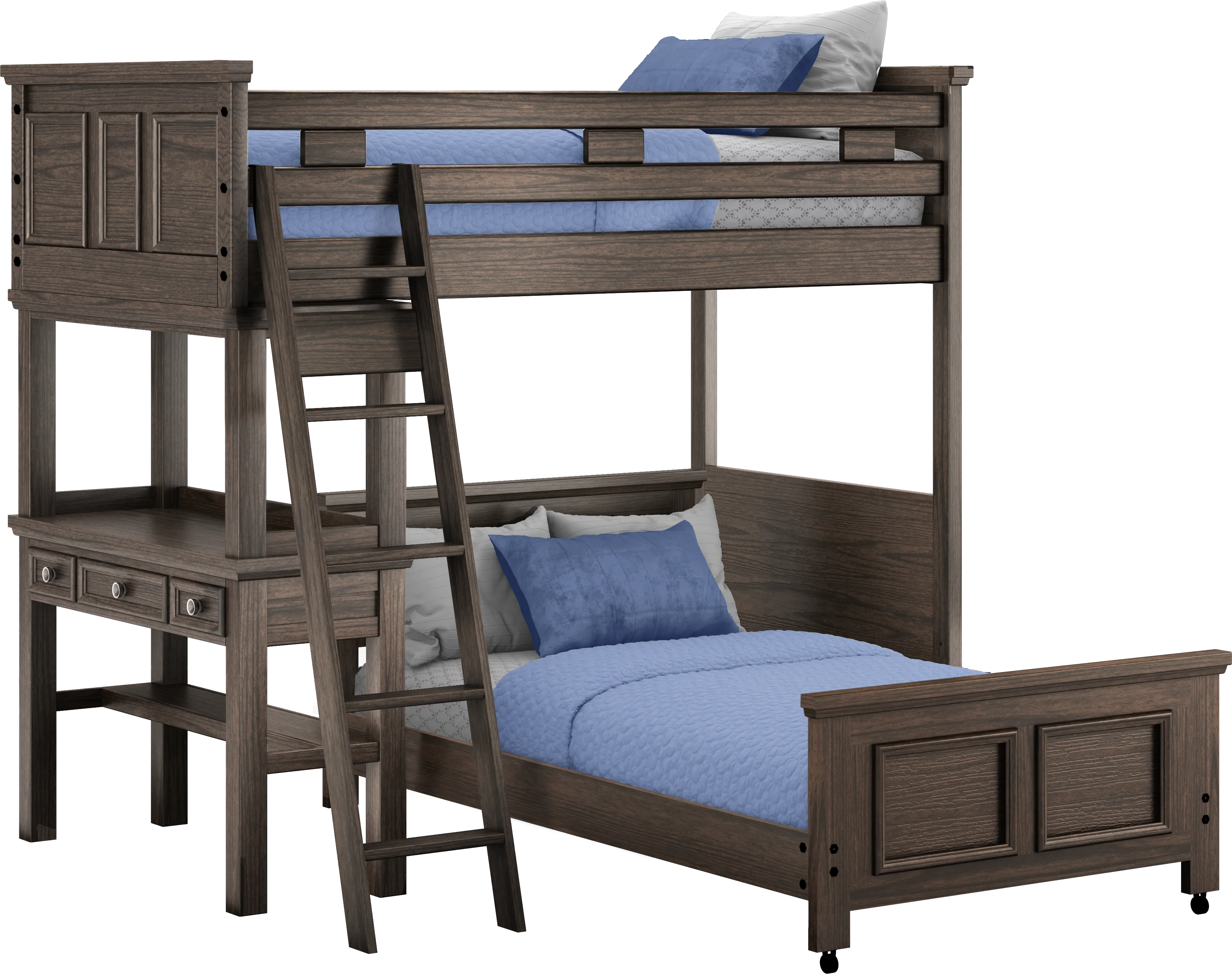 Kids Canyon Lake Java Twin/Twin Loft with Desk - Thumbnail - Image 1