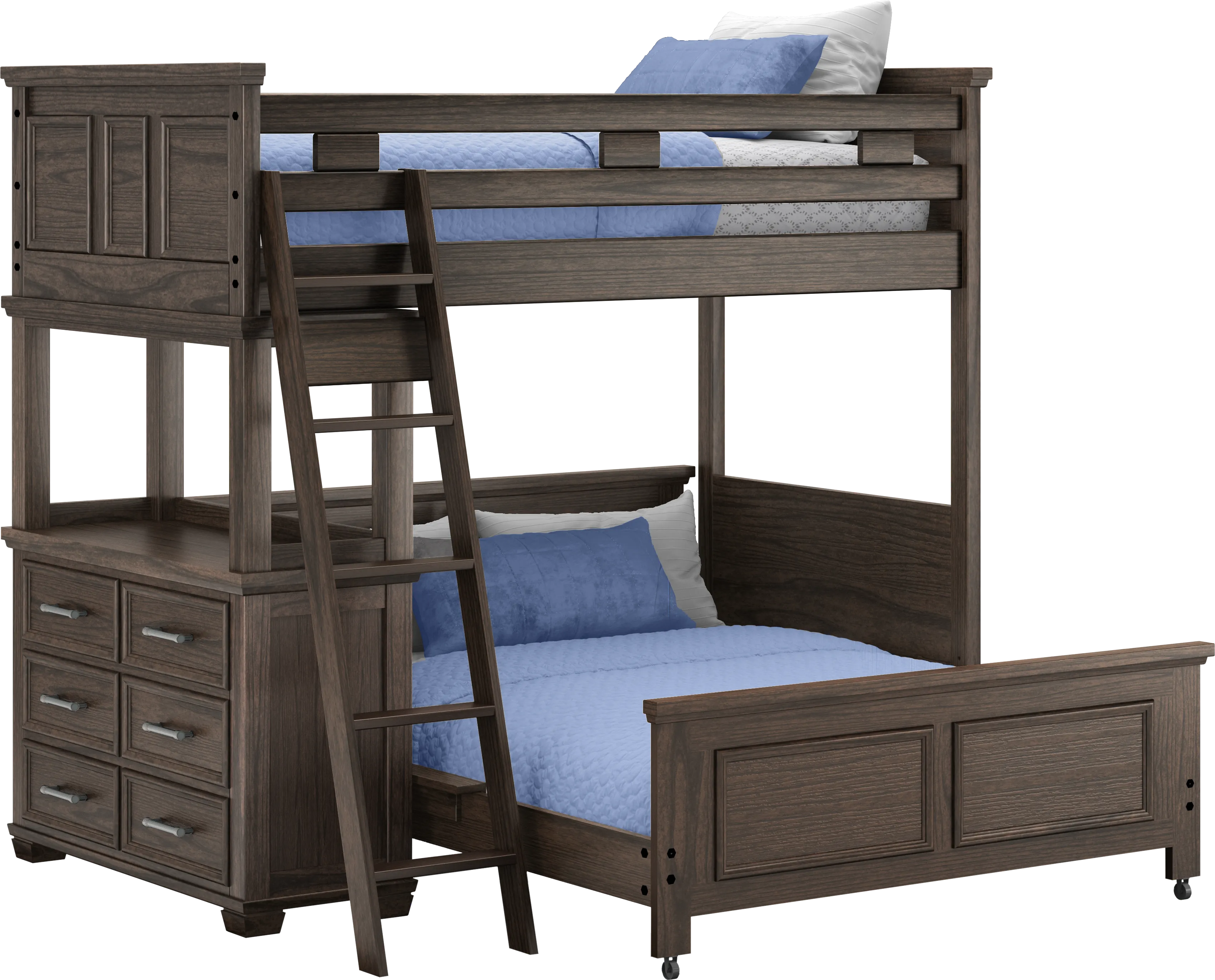 Kids Canyon Lake Java Twin/Full Loft with Dresser - Thumbnail - Image 1