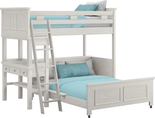 Kids Canyon Lake Ash Gray Twin/Full Loft with Desk