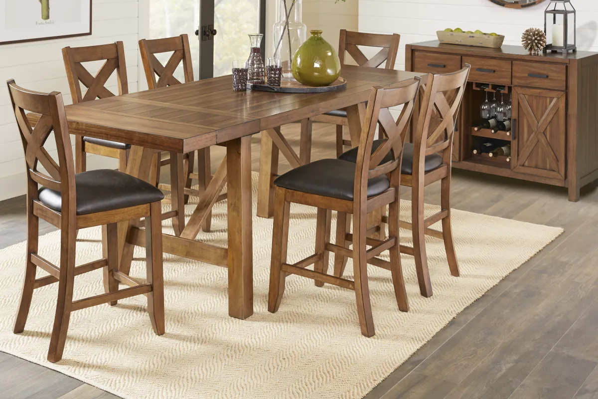 Acorn Cottage Brown 5 Pc Counter Height Dining Room