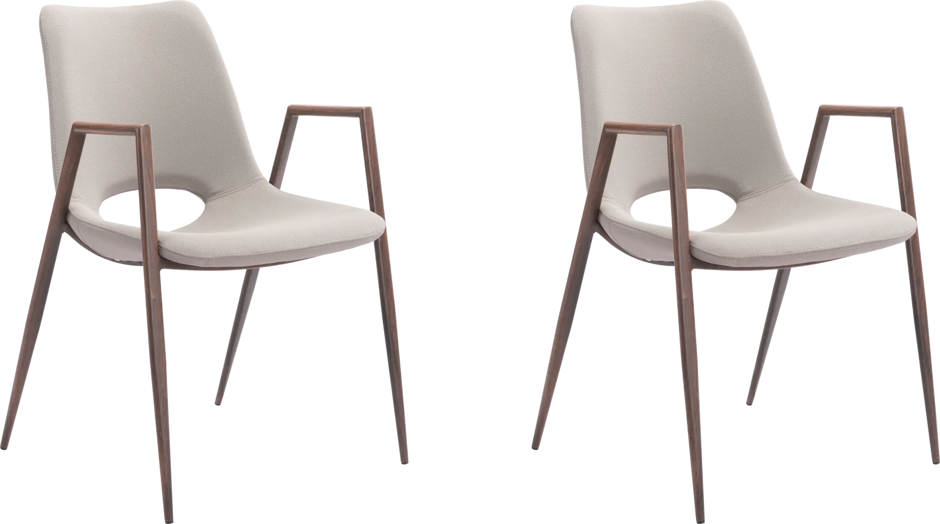 Cristway Beige Side Chair, Set of 2 - Image 1