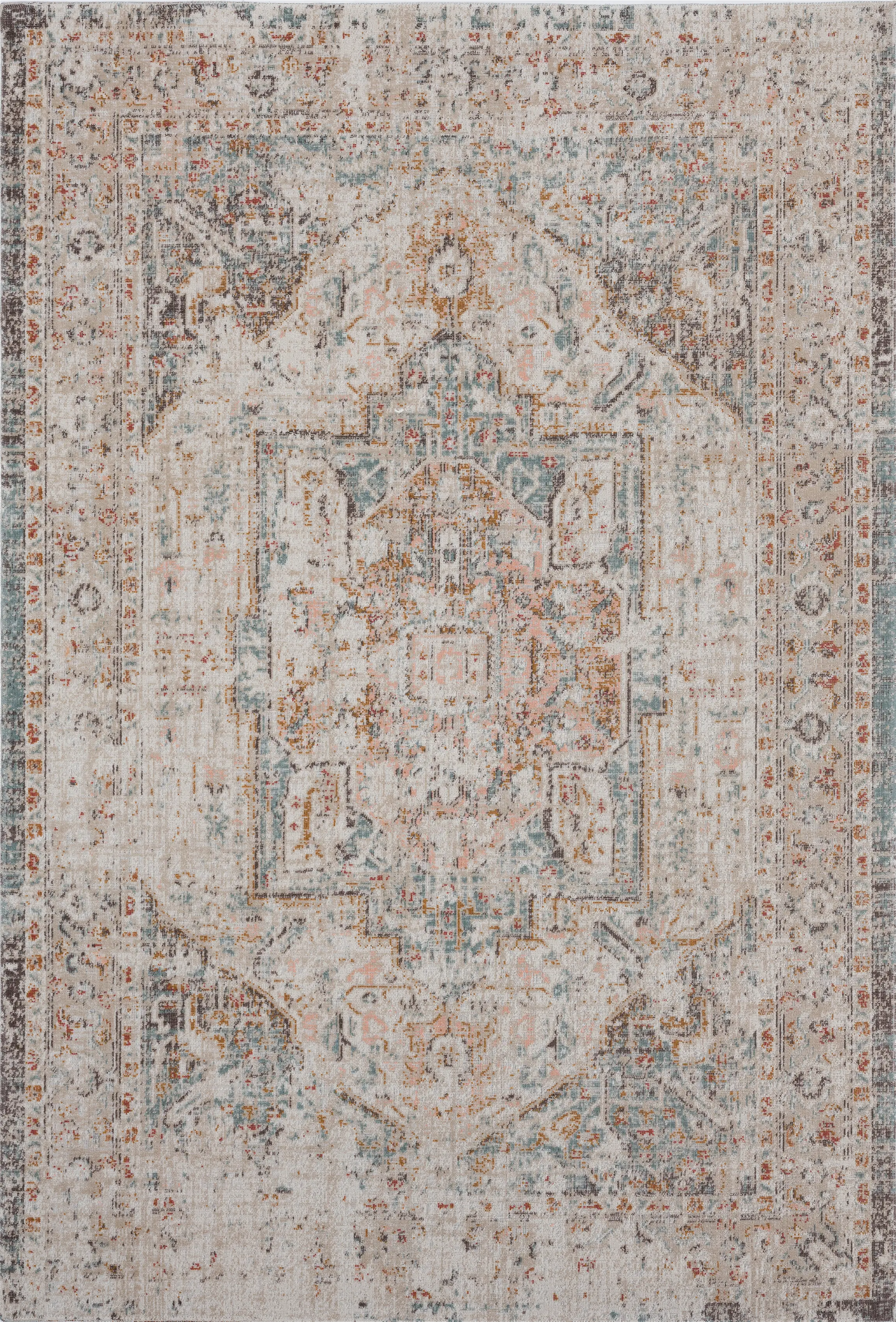 Rolinet Beige/Cream 7'9 x 9'9 Indoor/Outdoor Rug - Thumbnail - Image 1