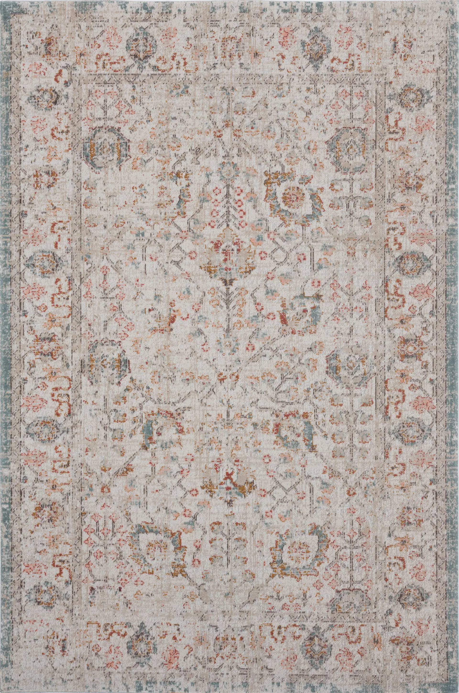 Plaibrun Beige 7'9 x 9'9 Indoor/Outdoor Rug