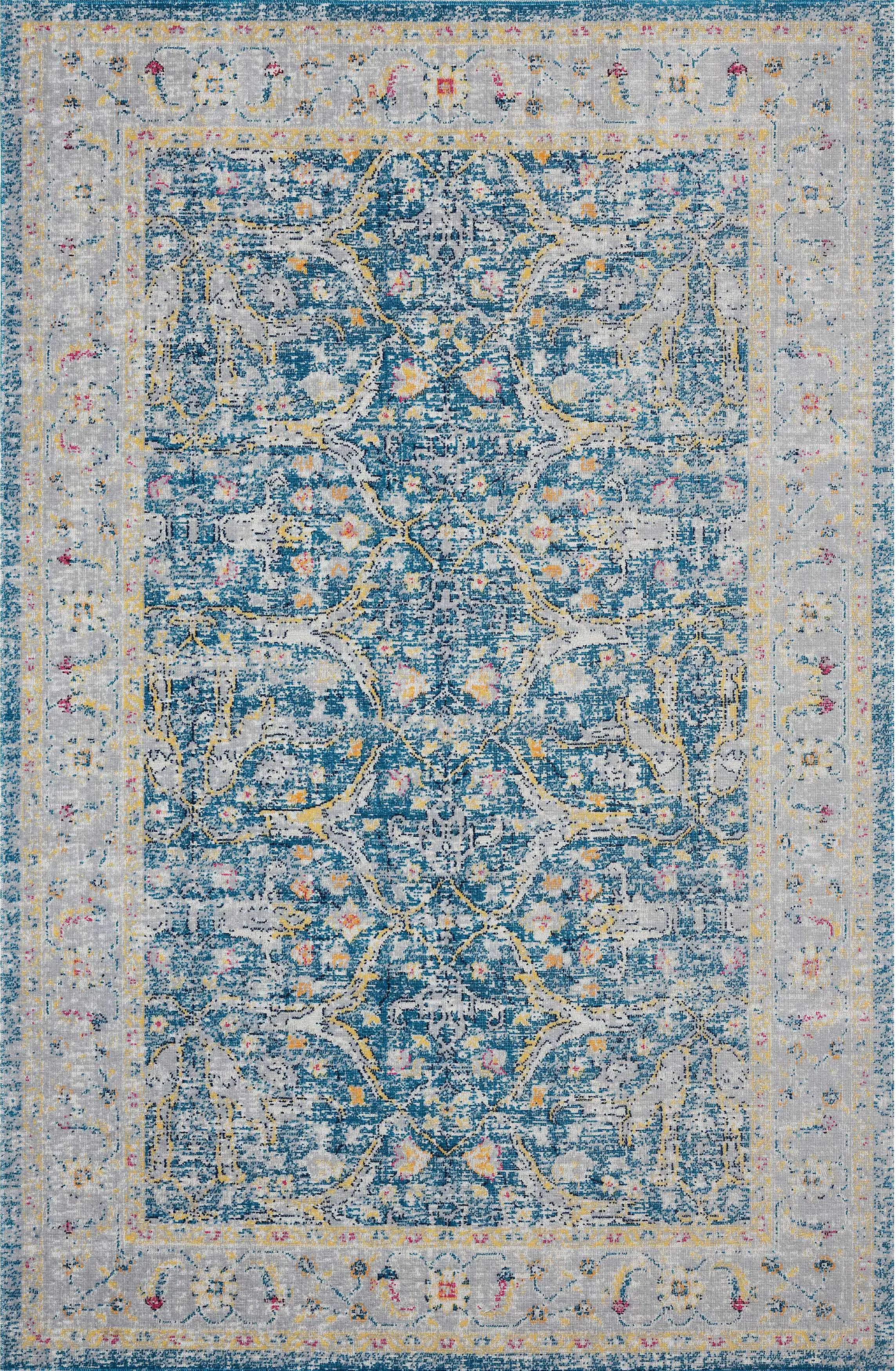 Epder Blue/Cream 7'9 x 9'9 Indoor/Outdoor Rug - Thumbnail - Image 1