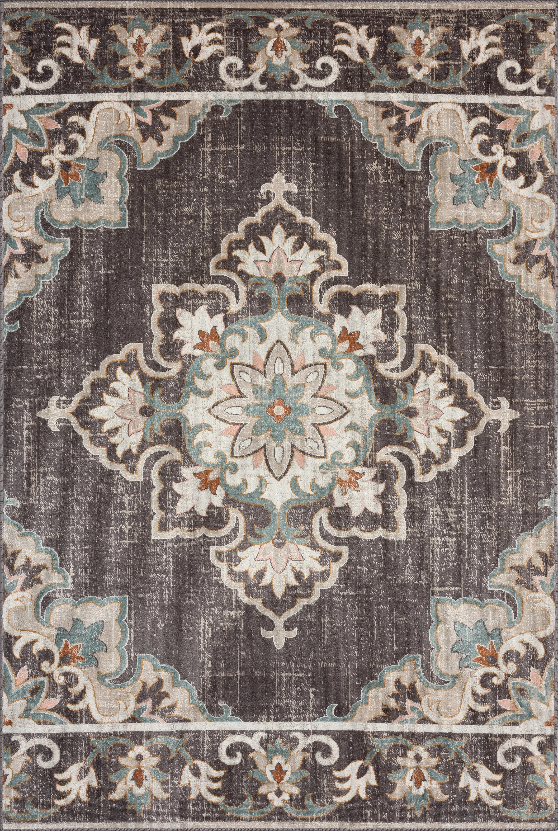 Okotois Brown/Multi 5'3 x 7'10 Indoor/Outdoor Rug - Thumbnail - Image 1