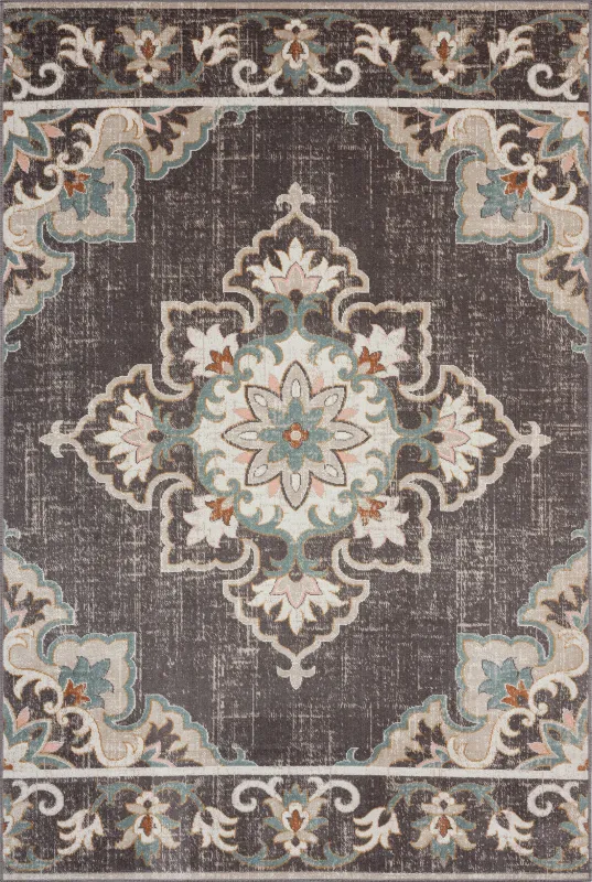 Okotois Brown/Multi 7'9 x 9'9 Indoor/Outdoor Rug