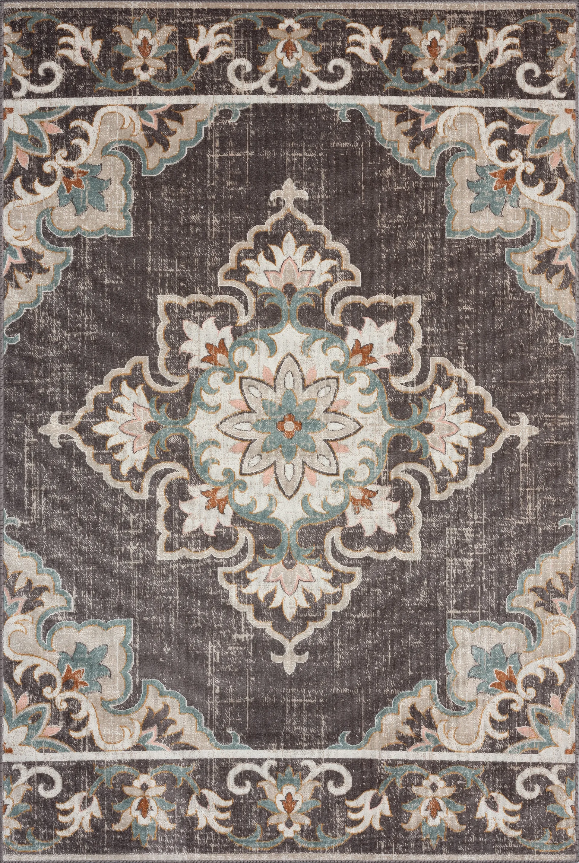 Okotois Brown/Multi 5'3 x 7'10 Indoor/Outdoor Rug - Image 1