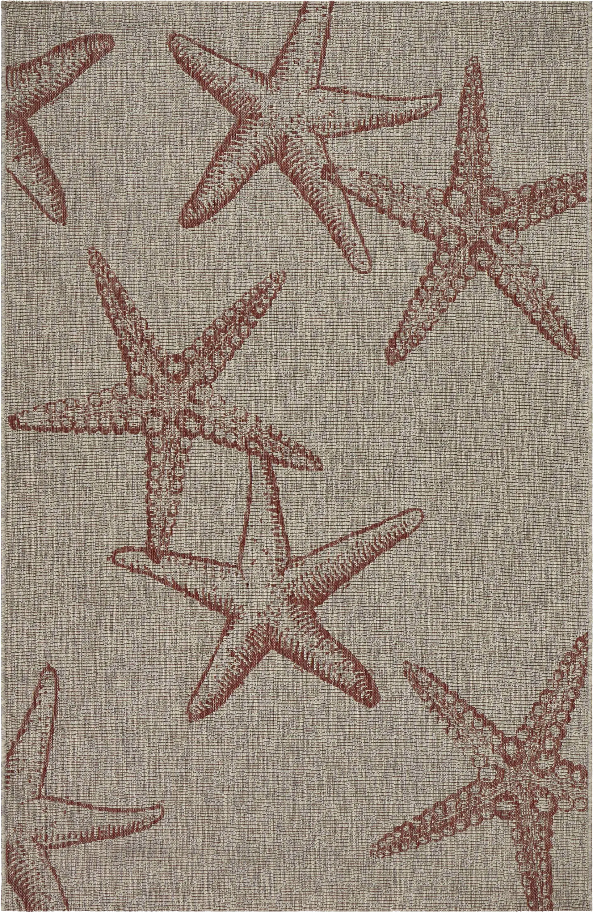 Carnsoll Coral/Beige 7'9 x 9'5 Indoor/Outdoor Rug
