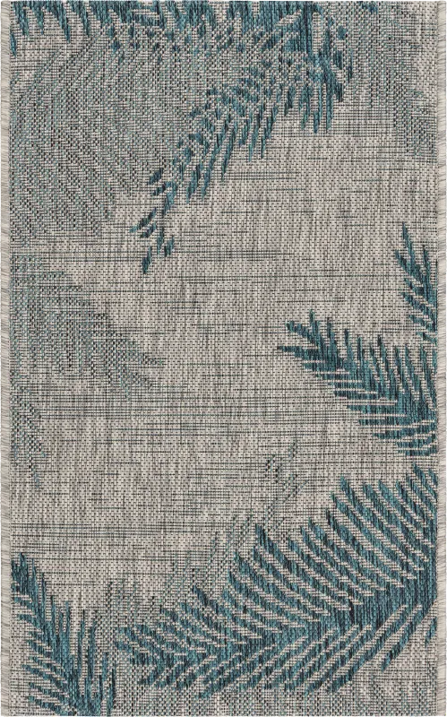 Wesnet Gray/Blue 7'9 x 9'5 Indoor/Outdoor Rug