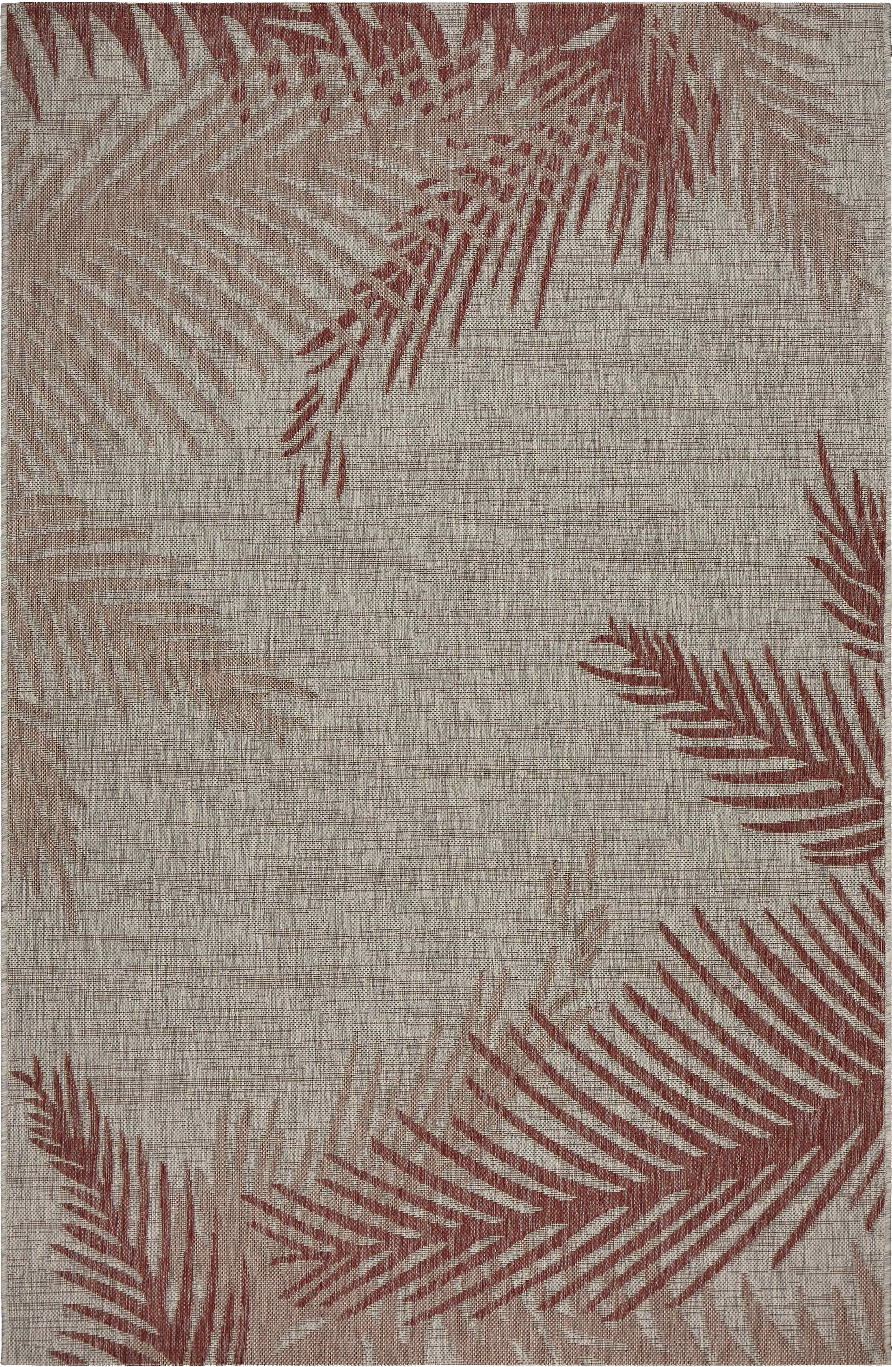 Wesnet Red/Beige 5' x 7' Indoor/Outdoor Rug - Thumbnail - Image 1