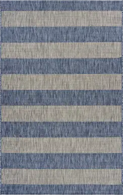 Picrane Navy/Gray 7'9 x 9'9 Indoor/Outdoor Rug