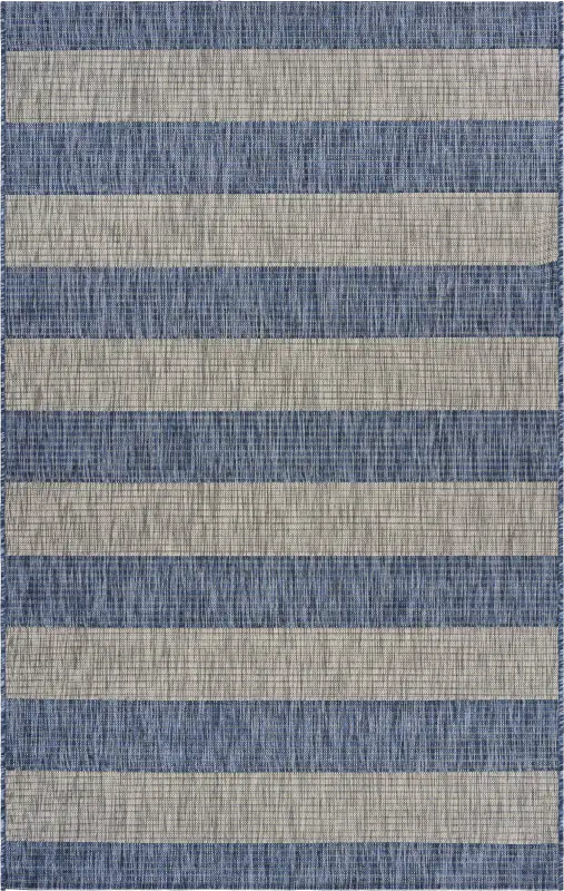 Picrane Navy/Gray 7'9 x 9'9 Indoor/Outdoor Rug