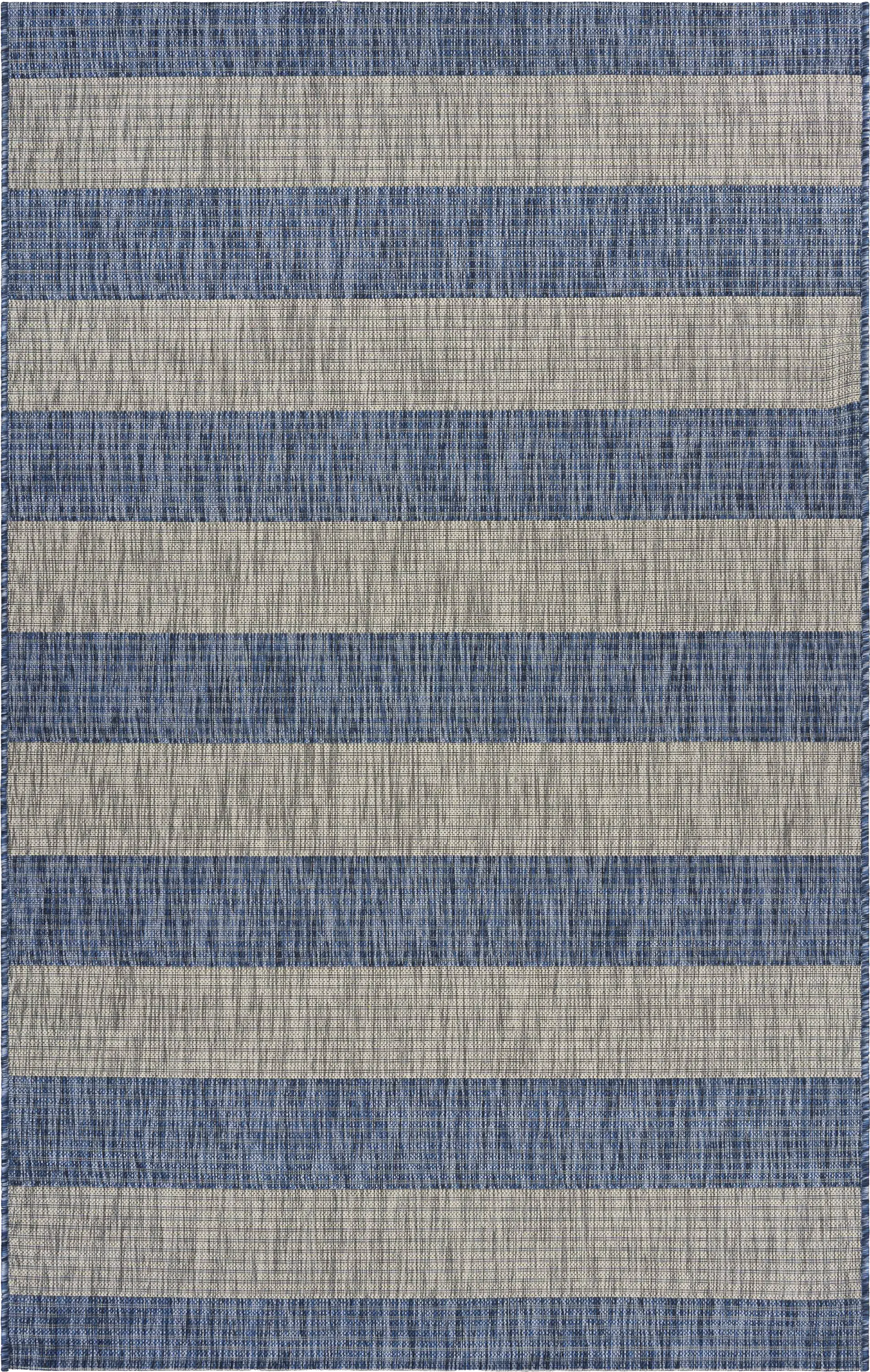 Picrane Navy/Gray 7'9 x 9'9 Indoor/Outdoor Rug