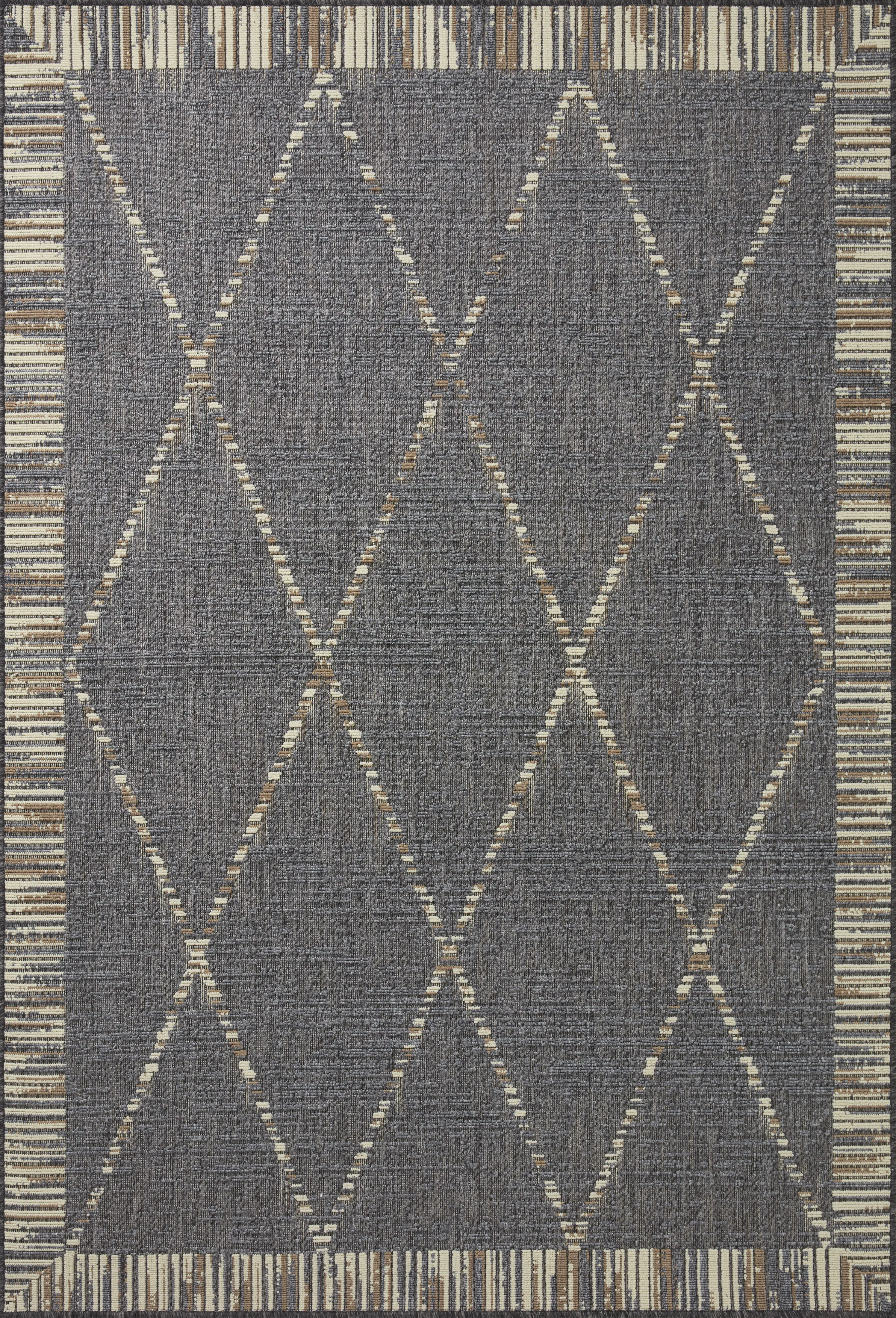 Tustin Slate 5'3 x 7' Indoor/Outdoor Rug - Thumbnail - Image 1