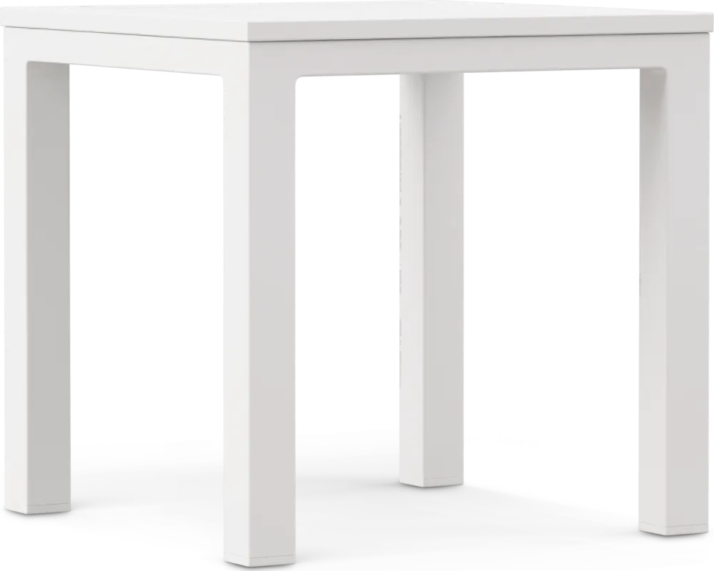 Solana White Square Outdoor End Table