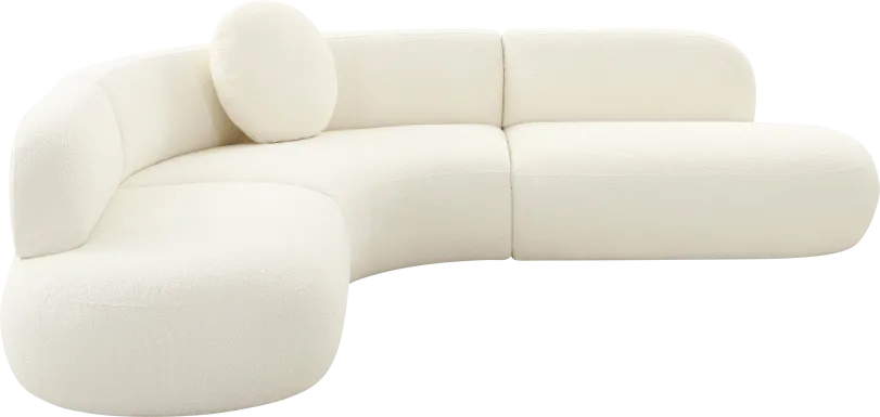 Columa Cream 3 Pc Sectional