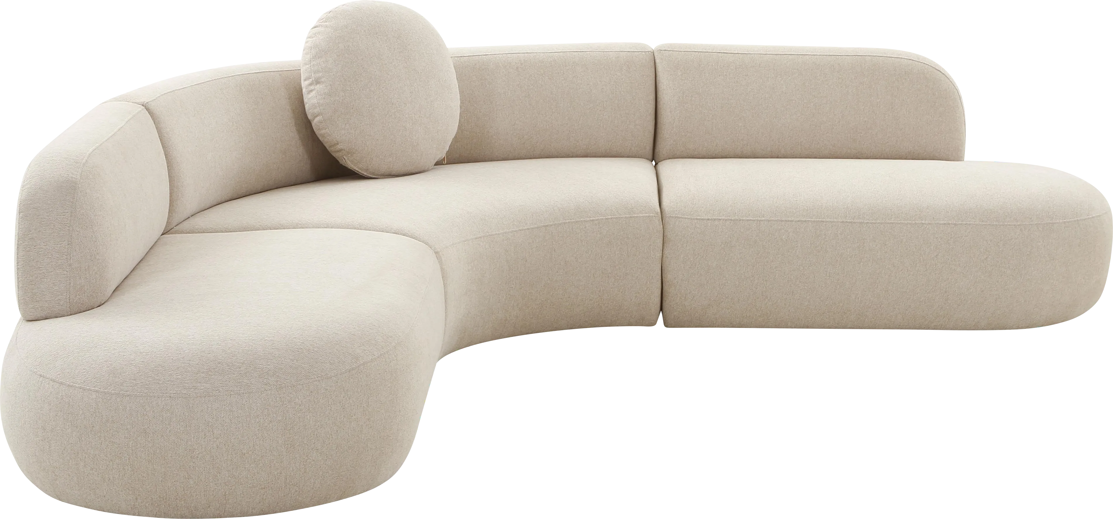 Columa Beige 3 Pc Sectional - Thumbnail - Image 1