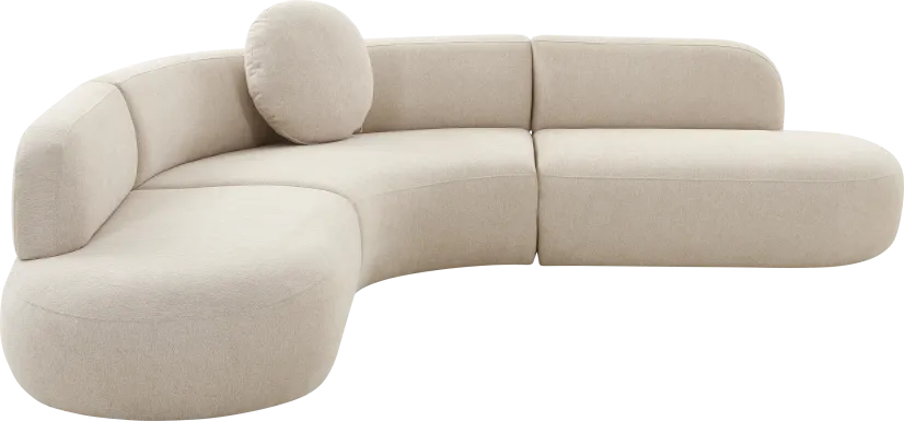 Columa Beige 3 Pc Sectional