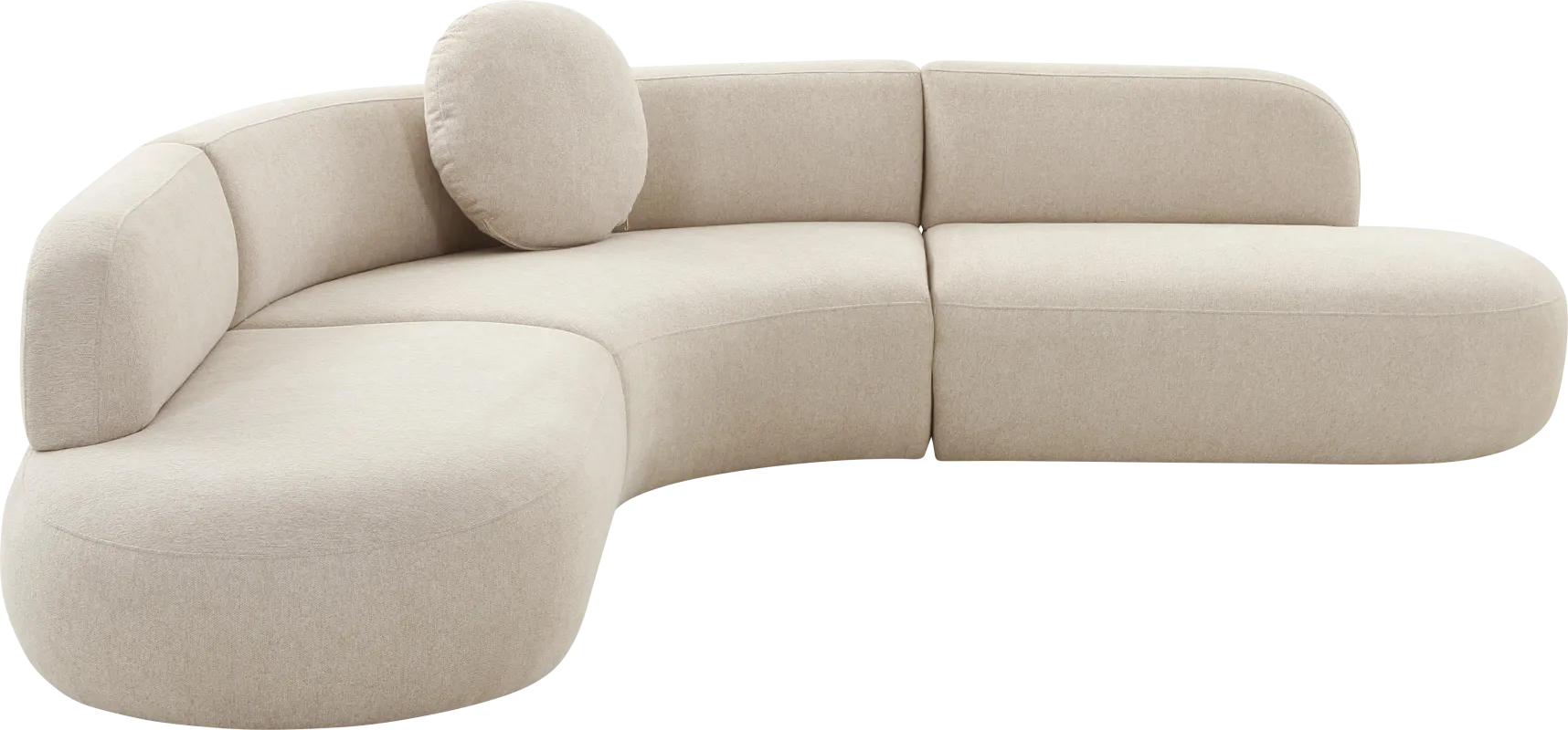 Columa Beige 3 Pc Sectional