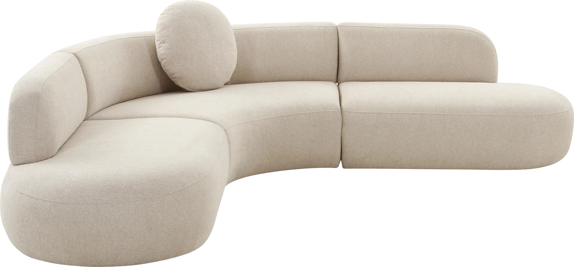 Columa Beige 3 Pc Sectional - Image 1