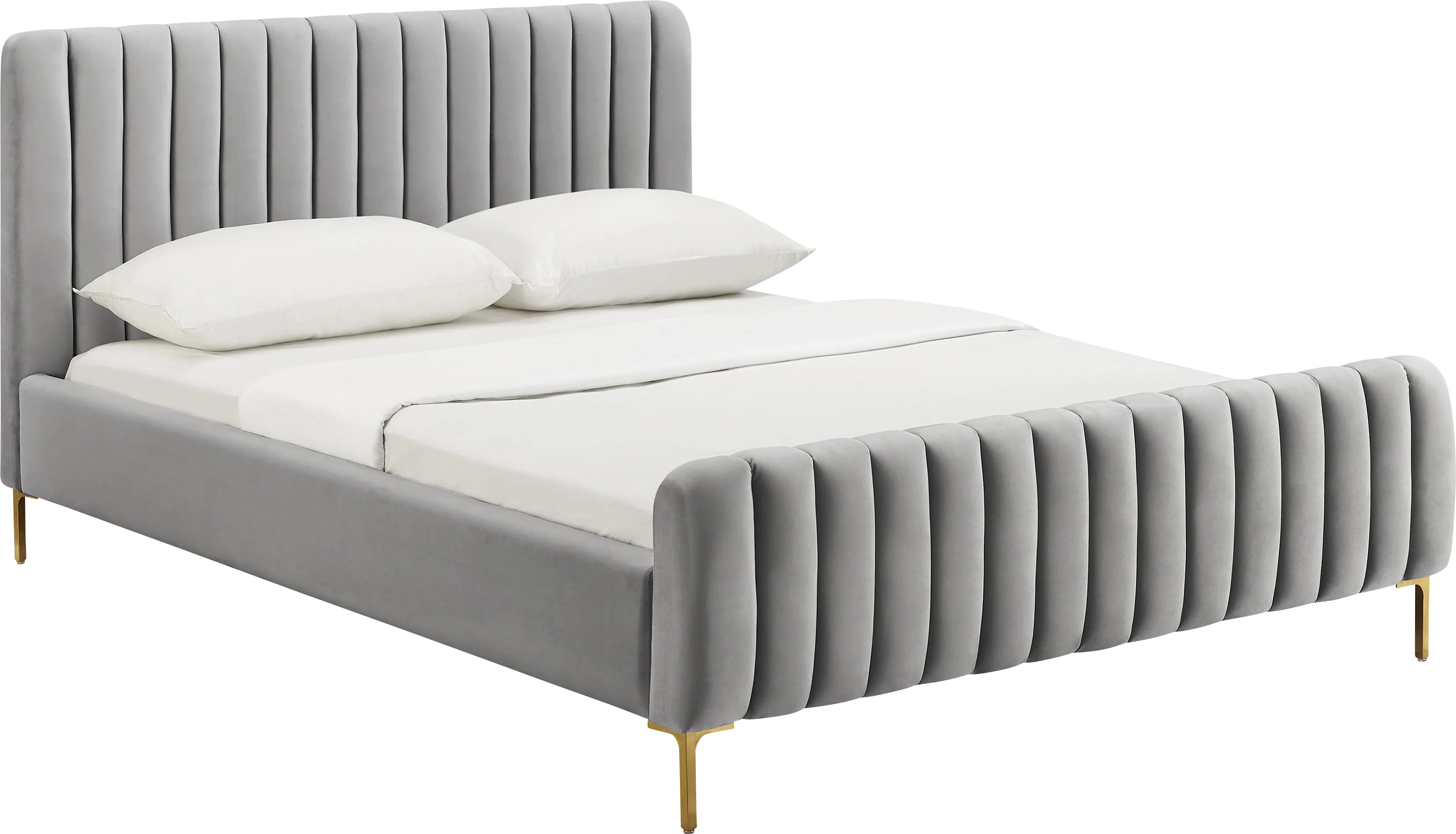 Beineke Gray King Bed - Thumbnail - Image 1