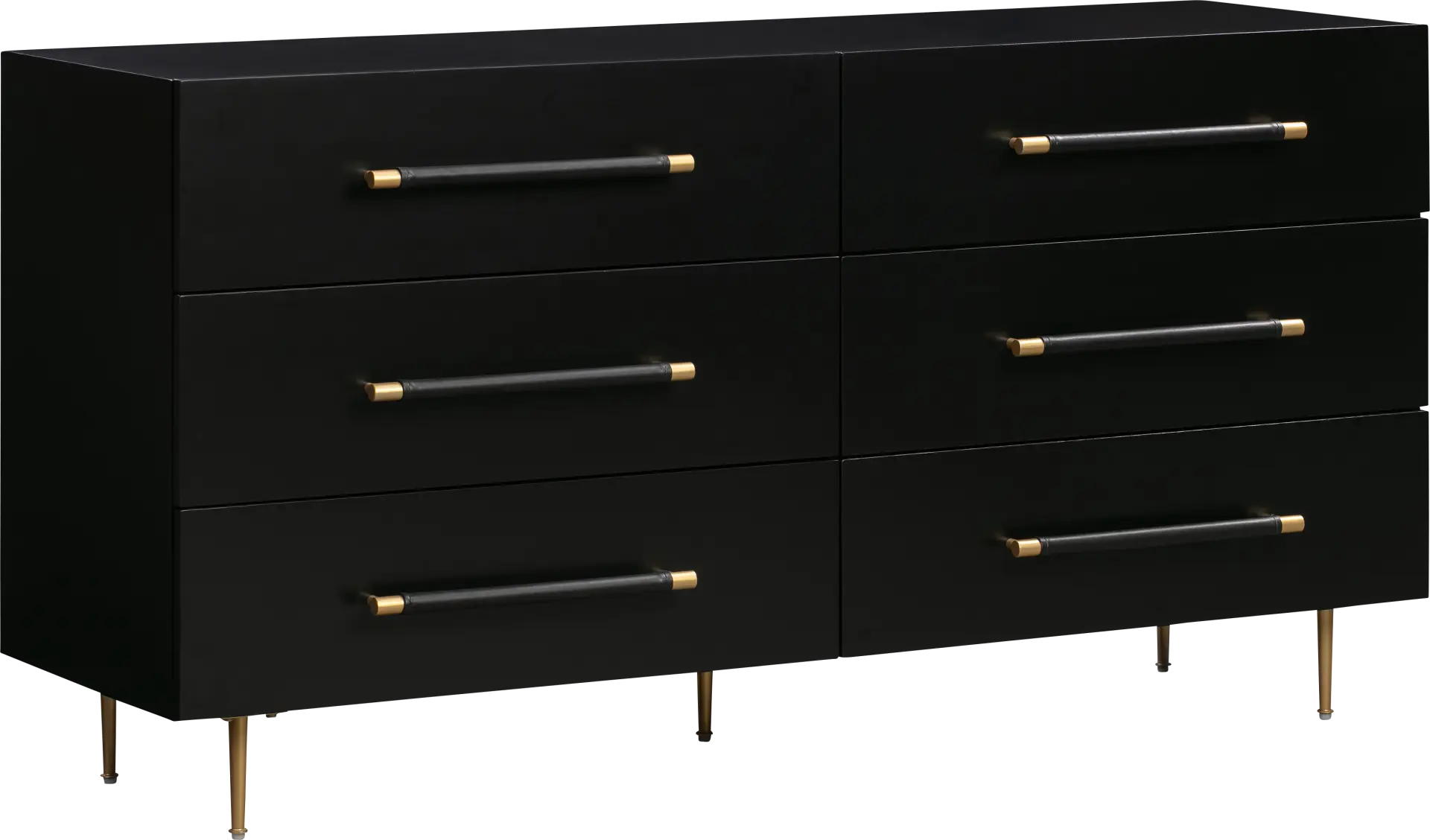 Black Dresser: 6,8,9 Drawer Double Dressers