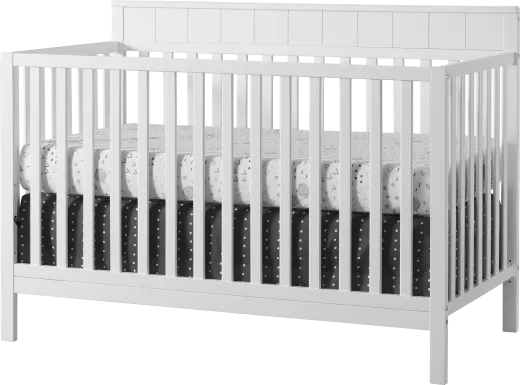Satine White Convertible Crib