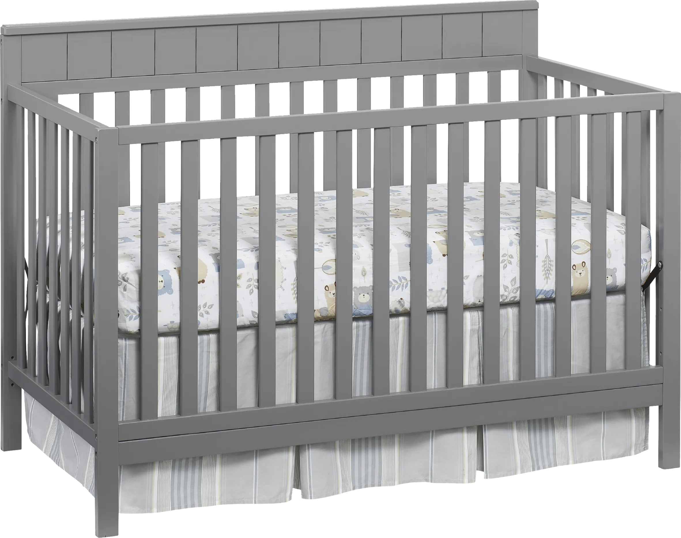 Satine Gray Convertible Crib - Thumbnail - Image 1