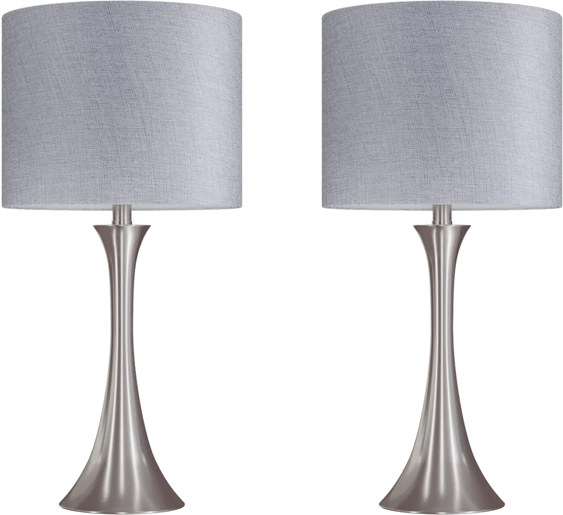 Keely Alley Nickel Table Lamps, Set of 2